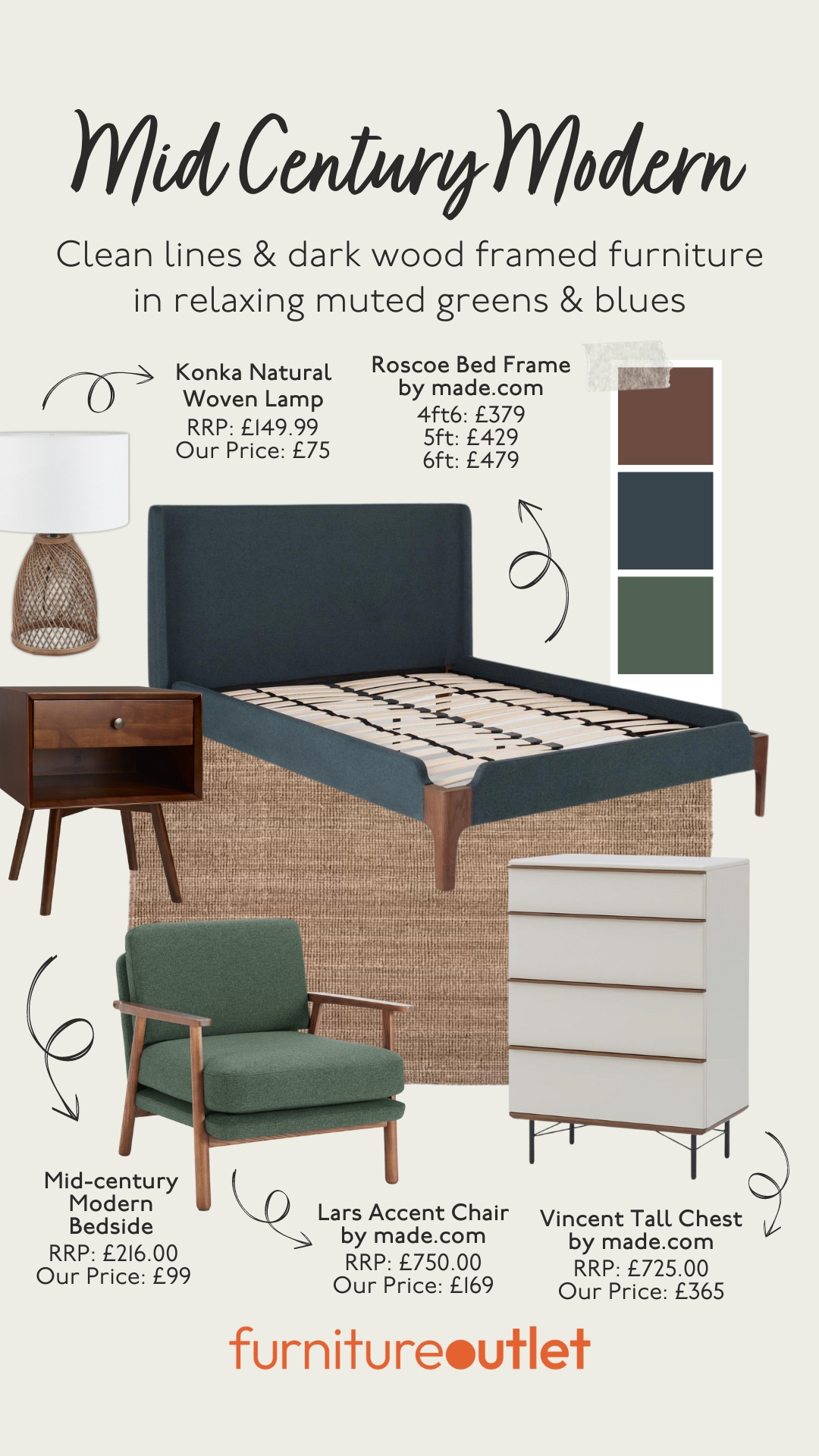 Mid-Century Fashionable Styling Suggestions For Your Bed room